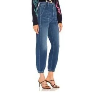 MOTHER The Wrapper Patch Springy Ankle High-Rise Jeans